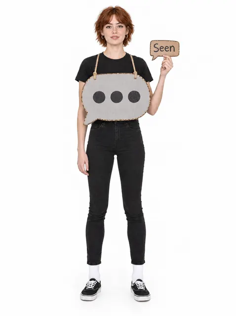 Typing...: a DIY Halloween costume made from cardboard, worn by a model